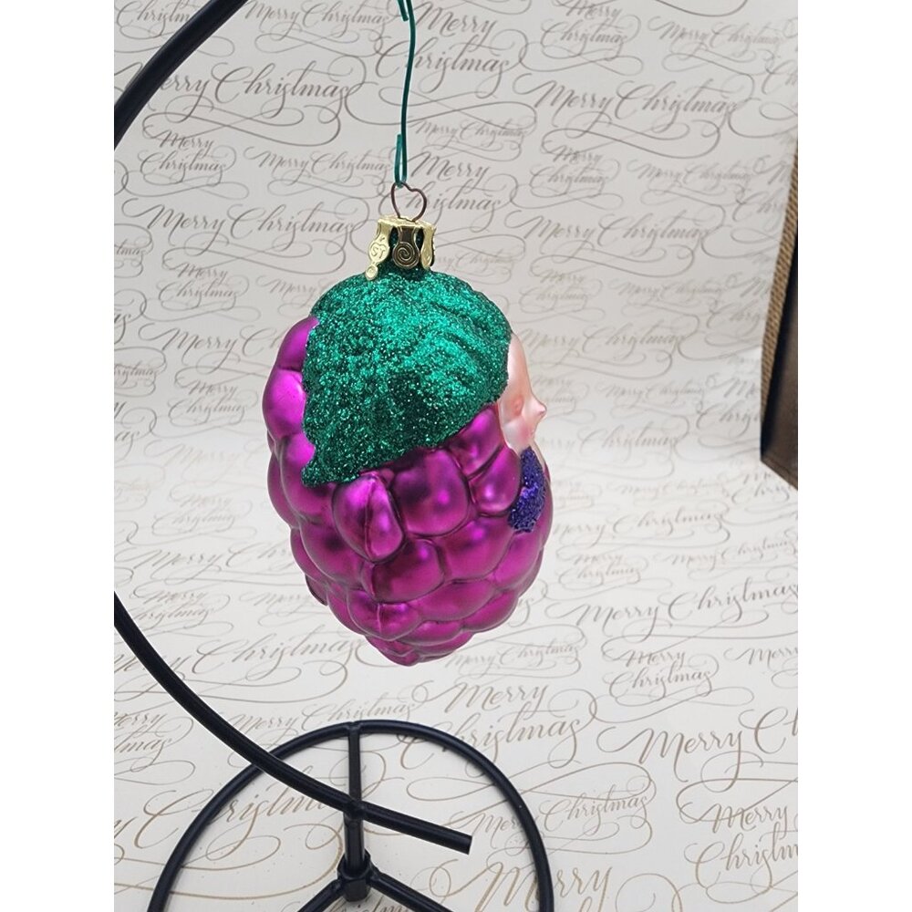 Susan Torrence Global Village Blown Glass Ornament 1999 Loving Bunch Bebe Grape - Picture 3 of 8
